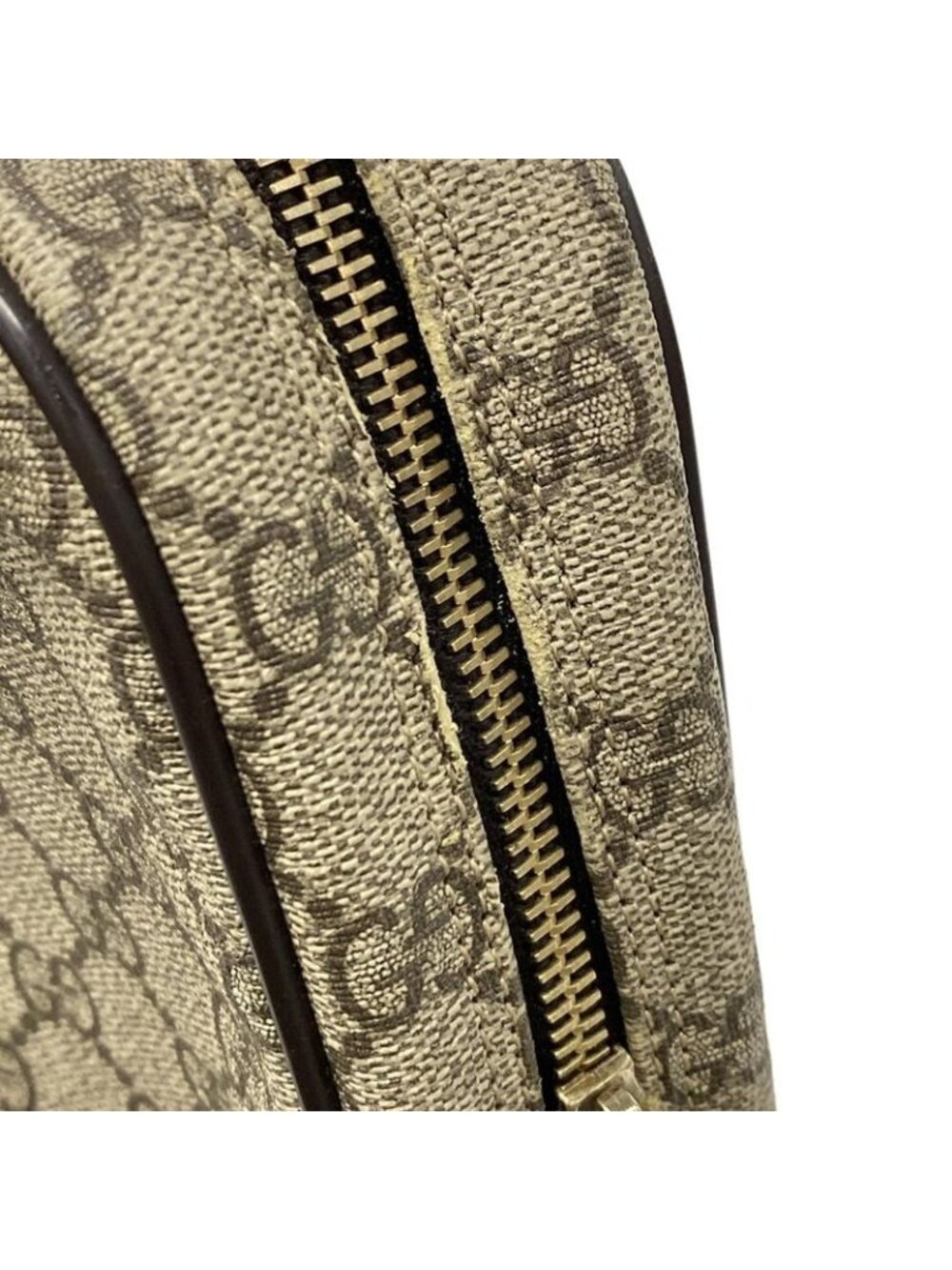 ★SOLD★ Gucci Business Bag GG Plus Supreme Dark Brown Beige No Lock Leather - Picture 14 of 15